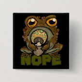 Badge Carré 5 Cm Non ! Grumpy Toad (Devant)