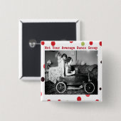 Badge Carré 5 Cm non votre groupe moyen de bunco (Devant & derrière)