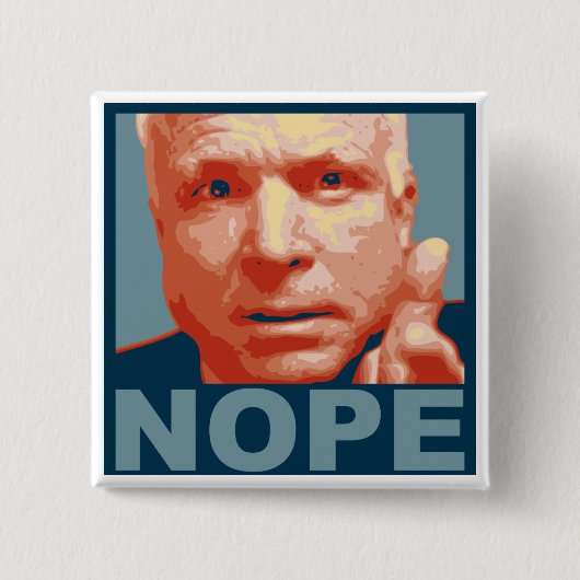 Badge Carré 5 Cm nope de mccain (Devant)