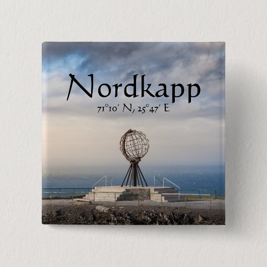 Badge Carré 5 Cm Nordkapp Norvège (Devant)