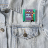 Badge Carré 5 Cm Normal est surévalué Funky & Fun (En situation)