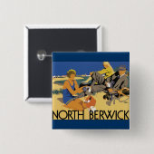 Badge Carré 5 Cm North Berwick (Devant & derrière)