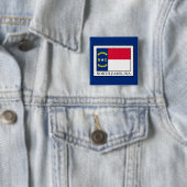 Badge Carré 5 Cm North Carolina (En situation)