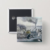 Badge Carré 5 Cm Northumbrian de Stephenson ' (Devant & derrière)