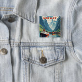 Badge Carré 5 Cm Norvège (En situation)