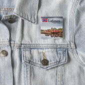 Badge Carré 5 Cm Norway Lofoten Souvenir (En situation)