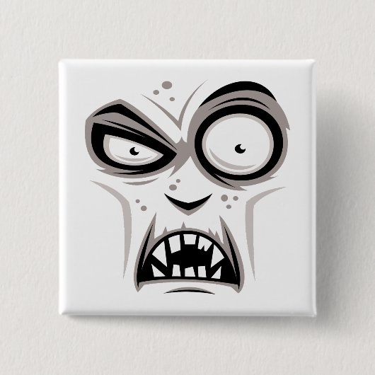 Badge Carré 5 Cm Nosferatu Vampire Face (Devant)