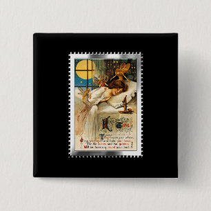 Badge Carré 5 Cm Nostalgale Halloween Swood Goblins et fées