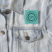 Badge Carré 5 Cm Notaire Public Perturbé Sceau Rond (En situation)
