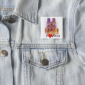 Badge Carré 5 Cm Notre Dame de Paris (En situation)