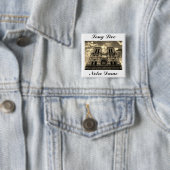Badge Carré 5 Cm Notre Dame Paris France Cathédrale Vive (En situation)
