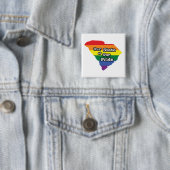 Badge Carré 5 Cm Notre état de notre fierté | Caroline du Sud (En situation)