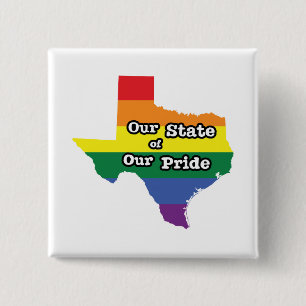Badge Carré 5 Cm Notre État de notre fierté Texas