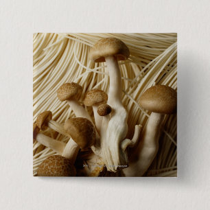 Badge Carré 5 Cm Nouilles et champignons chinois