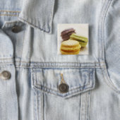 Badge Carré 5 Cm Nourriture, Vaisselle, Dessert, Cookie, Français, (En situation)