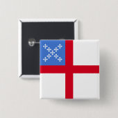 Badge Carré 5 Cm Nous église épiscopale, religieuse (Devant & derrière)