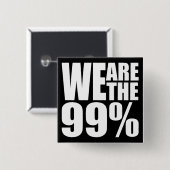 Badge Carré 5 Cm Nous sommes le bouton de 99% (Devant & derrière)