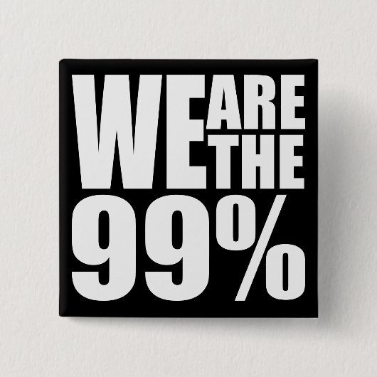 Badge Carré 5 Cm Nous sommes le bouton de 99% (Devant)