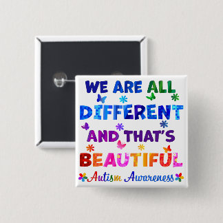 Badge Carré 5 Cm Nous sommes tous différents