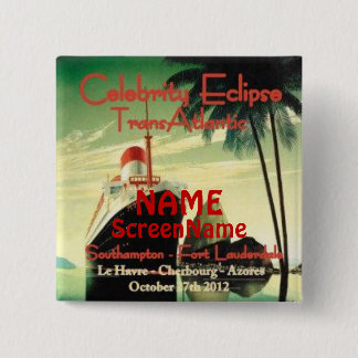 Badge Carré 5 Cm Nouveau bouton transatlantique