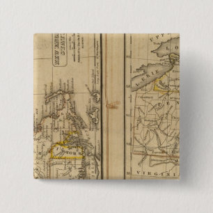 Badge Carré 5 Cm Nouvelle-Angleterre, États du Moyen-Orient