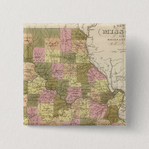 Badge Carré 5 Cm Nouvelle Carte Du Missouri 2