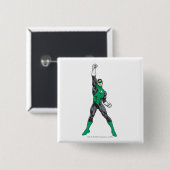 Badge Carré 5 Cm Nouvelle lanterne verte 2 2 (Devant & derrière)