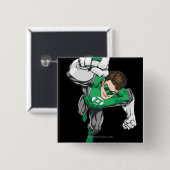 Badge Carré 5 Cm Nouvelle lanterne verte 6 (Devant & derrière)