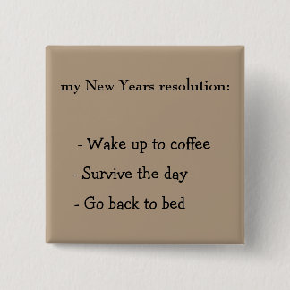Badge Carré 5 Cm Nouvelles années de résolution