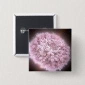 Badge Carré 5 Cm Nuage De Débris De Deux Étoiles Neutrons (Devant & derrière)