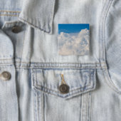 Badge Carré 5 Cm Nuages dans le ciel (En situation)