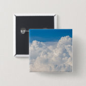 Badge Carré 5 Cm Nuages dans le ciel (Devant & derrière)