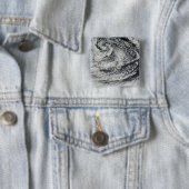 Badge Carré 5 Cm Nuages ondulés en forme de navire 2 (En situation)