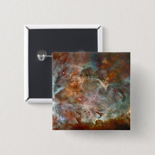 Badge Carré 5 Cm Nuages sombres de Carina Nebula Hubble Space