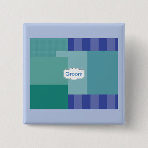 Badge Carré 5 Cm Nuances de bleu en carré&rectangles