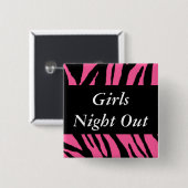 Badge Carré 5 Cm Nuit de filles (Devant & derrière)