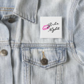 Badge Carré 5 Cm Nuit de filles (En situation)