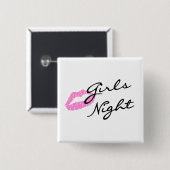 Badge Carré 5 Cm Nuit de filles (Devant & derrière)