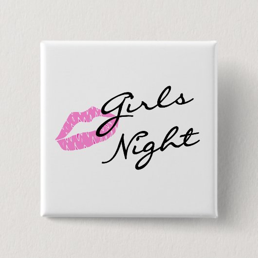 Badge Carré 5 Cm Nuit de filles (Devant)