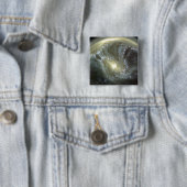 Badge Carré 5 Cm numériquement galaxie modifiée (En situation)