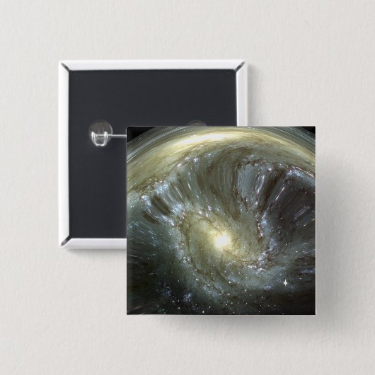 Badge Carré 5 Cm numériquement galaxie modifiée (Devant & derrière)