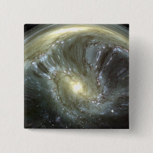 Badge Carré 5 Cm numériquement galaxie modifiée