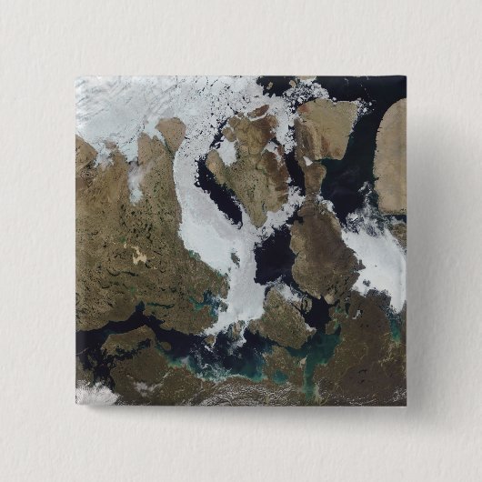 Badge Carré 5 Cm Nunavut, Canada (Devant)