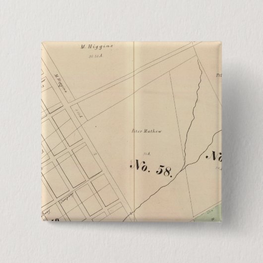 Badge Carré 5 Cm Oakland, environs 14 (Devant)