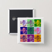 Badge Carré 5 Cm obama (Devant & derrière)