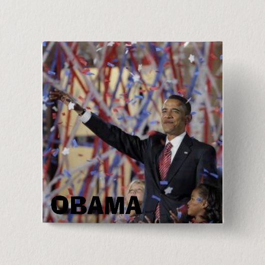 BADGE CARRÉ 5 CM OBAMA (Devant)