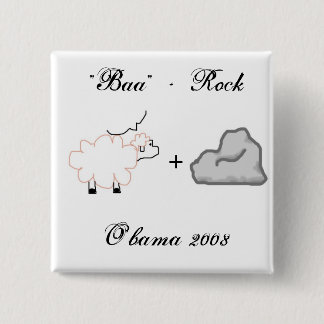 Badge Carré 5 Cm O'Bama 2008 - Customisé