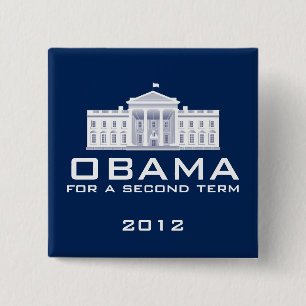 Badge Carré 5 Cm Obama 2012