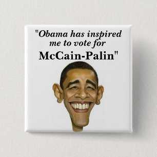 Badge Carré 5 Cm "Obama a inspiré, je pour voter pour,…