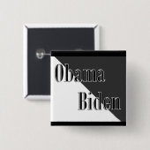 Badge Carré 5 Cm Obama Biden (Devant & derrière)
